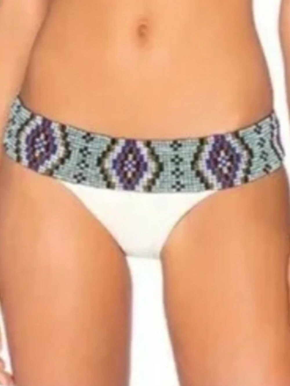 PILYQ Keshi Pearl Belted Full Bikini Bottom nwt sz xs